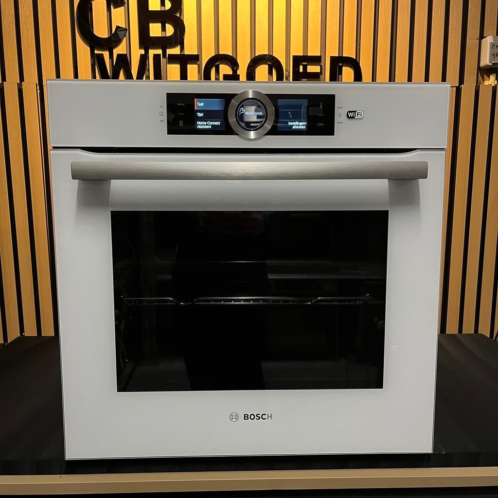 Bosch serie 8 inbouw bakoven met zelfreiniging/WIFI, Ophalen, Hete lucht, 60 cm of meer, Zo goed als nieuw