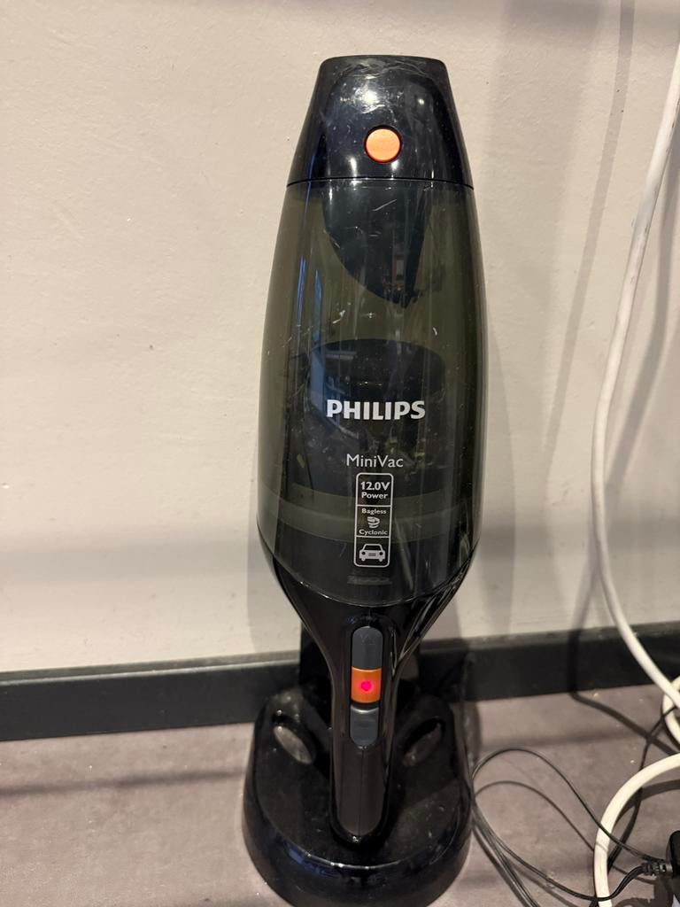 Philips MiniVac Kruimeldief 12.0V - Handige Draadloze Stofzu, Witgoed en Apparatuur, Stofzuigers, Gebruikt, Kruimeldief, Ophalen of Verzenden