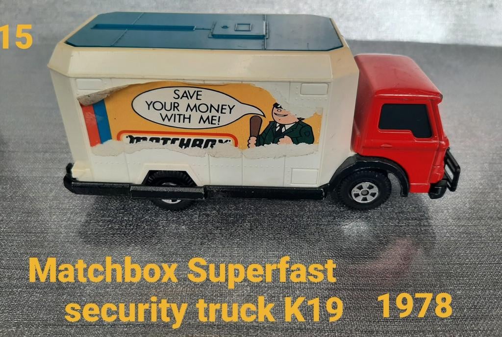 Matchbox Security Truck, Ophalen of Verzenden, Gebruikt, Bus of Vrachtwagen