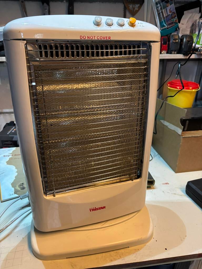 Draaibare electrische Halogeen 3 standen kachel, Ophalen, Gebruikt
