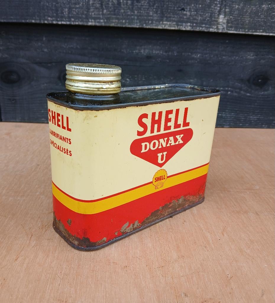 Shell olie blik, Ophalen of Verzenden, Gebruikt, Verpakking