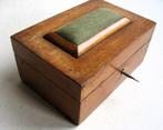 Mooie antieke houten naaidoos met speldenkussen ca 1900, Ophalen of Verzenden