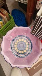 Vintage Paarse Flora schaal ongeveer 20cm doorsnee is gaaf., Ophalen of Verzenden, Rond, Glas