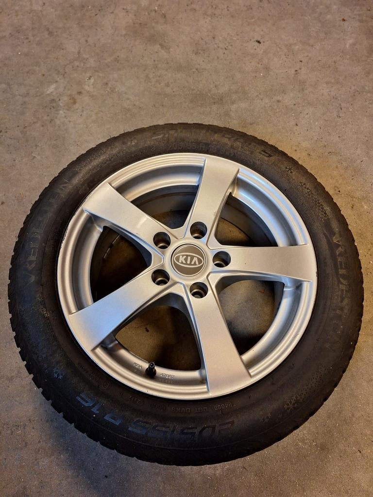 Winterbanden 205/55/R16 op Lichtmetale Velgen (4 stuks), Ophalen, Gebruikt, 16 inch, Banden en Velgen