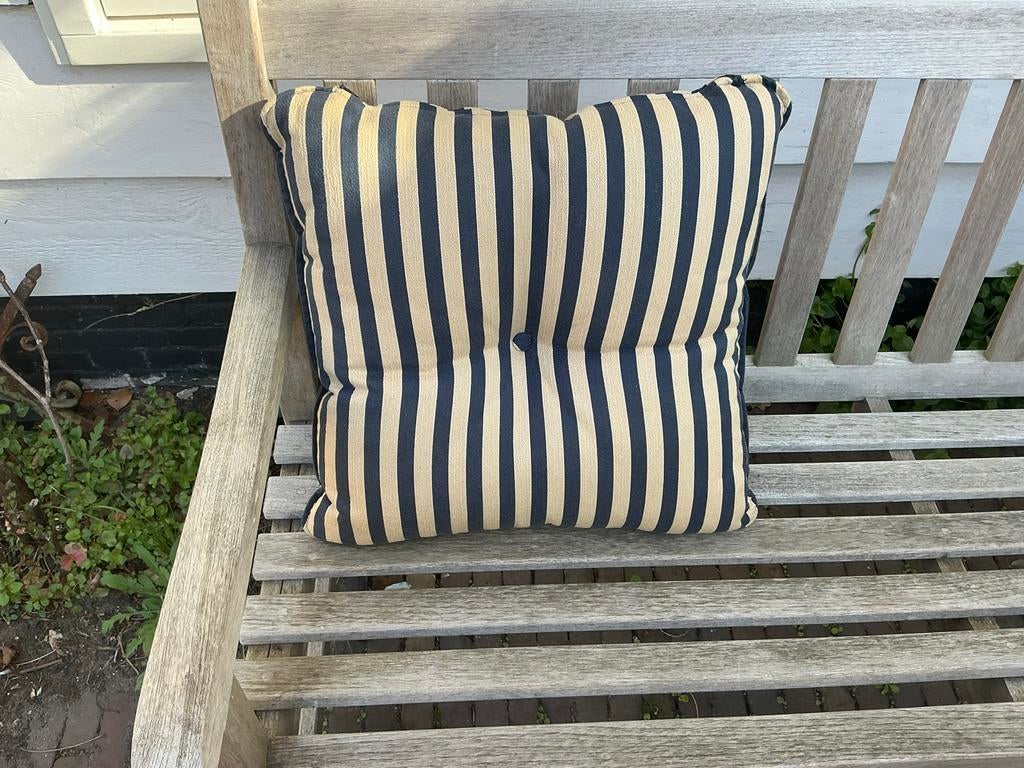 Bootkussen 45x45 cm streep design blauw/beige, Watersport en Boten, Accessoires en Onderhoud, Ophalen of Verzenden, Zo goed als nieuw