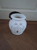 Riviera Maison Windlicht Huisje - Wit met leren hengsel, Overige materialen, Wit, Ophalen of Verzenden, Zo goed als nieuw