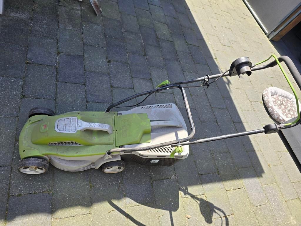 Elektrische grasmaaier met opvangbak, Cirkelmaaier, Gebruikt, Elektrische grasmaaier, Onbekend