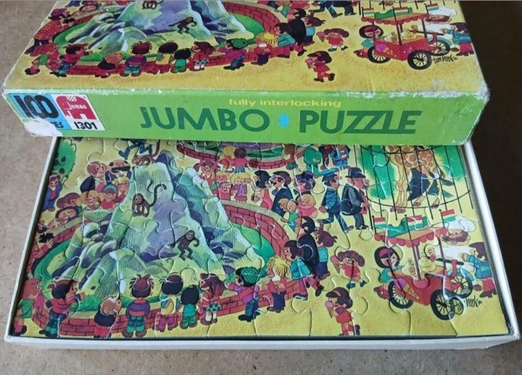 Jumbo Puzzle 100 stukjes - Dierentuin, Ophalen of Verzenden, 10 tot 50 stukjes, Gebruikt, 6 jaar of ouder
