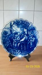 Antiek wandbord Boch Frères La Louvière, Delftsblauw, Ophalen of Verzenden