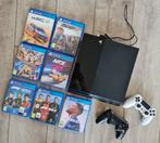 PlayStation 4 (PS4) met 2 controllers en 7 games, Spelcomputers en Games, Met 2 controllers, Ophalen of Verzenden, 1 TB, Original
