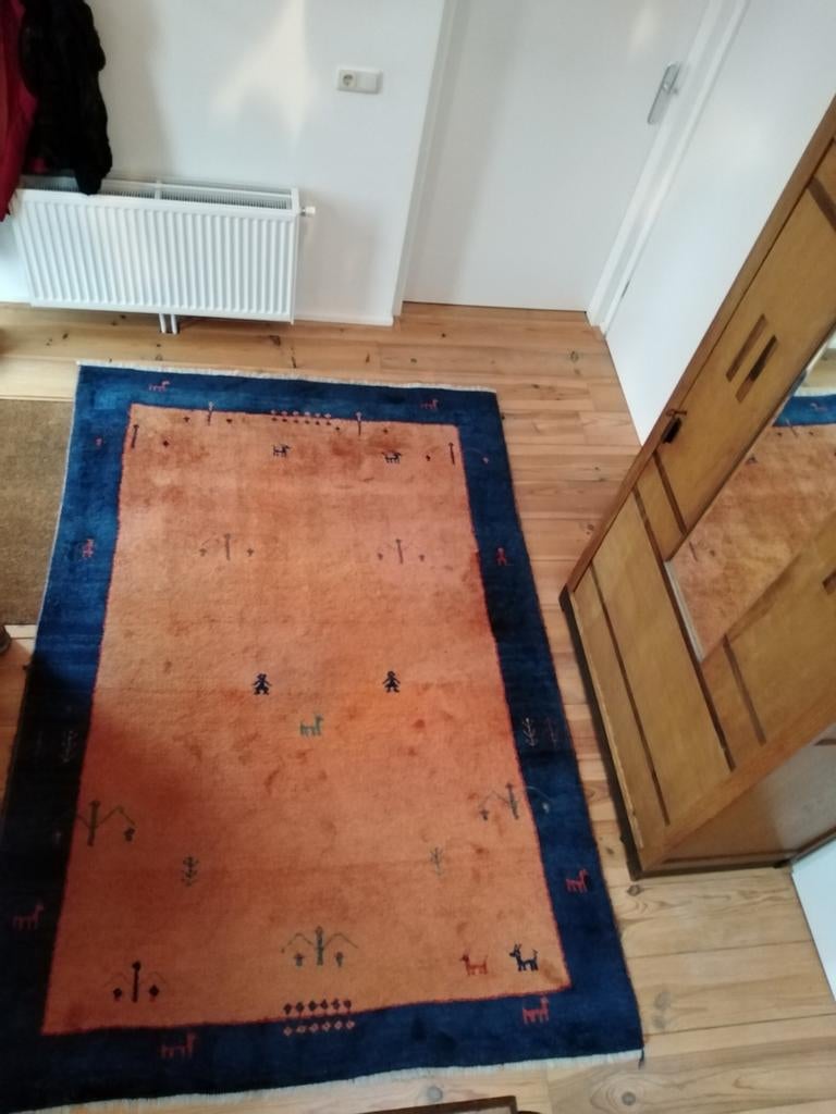 Perzisch handgeknoopte 100% wollen Gabbeh tapijt, 170x248, Huis en Inrichting, Stoffering | Vloerbedekking, Ophalen, Minder dan 10 m²