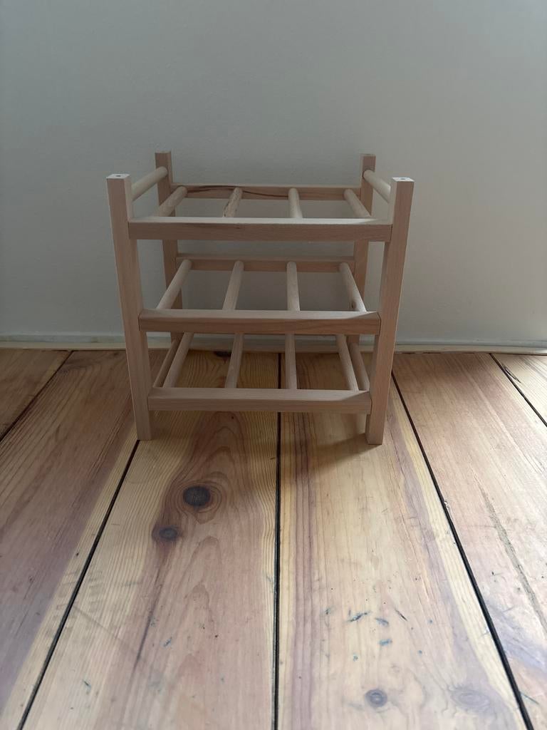 IKEA wijnrek (Hutten) in goede staat, Ophalen, Gebruikt, 5 tot 15 flessen, Minder dan 50 cm