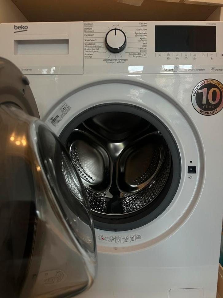 Beko WTV8740BSC1 - Wasmachine, Witgoed en Apparatuur, Wasmachines, Zo goed als nieuw, Minder dan 85 cm, 1200 tot 1600 toeren, Ophalen of Verzenden