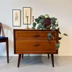 - Vintage ladekast, nachtkast •Formule meubelen• -, Gebruikt, 1 of 2 laden, ., .