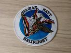 Patch Belgian Navy Heliflight, Verzamelen, Verzenden, Marine, Overige gebieden, Embleem of Badge