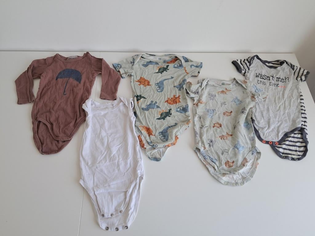 6x romper maat 74/80, Kinderen en Baby's, Babykleding | Maat 50, Nacht- of Onderkleding, Gebruikt, Jongetje of Meisje, Ophalen of Verzenden