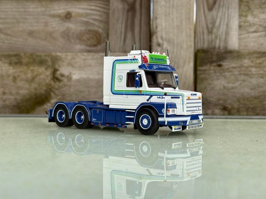 TEKNO SCANIA 143 TORPEDO " HP - TRANSPED, Hobby en Vrije tijd, Modelauto's | 1:50, Ophalen of Verzenden, Zo goed als nieuw, Bus of Vrachtwagen