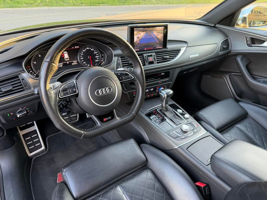 AUDI A6 3.0 TDI 400PK+Bi-Turbo 4x4 Aut-8 2xPano-B&O-Leer RS6, Auto's, Automaat, Euro 5, Zwart, Leder