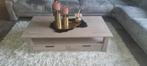 Massief eiken salontafel, Huis en Inrichting, Tafels | Salontafels, Ophalen, Gebruikt, 100 tot 150 cm, 50 tot 100 cm