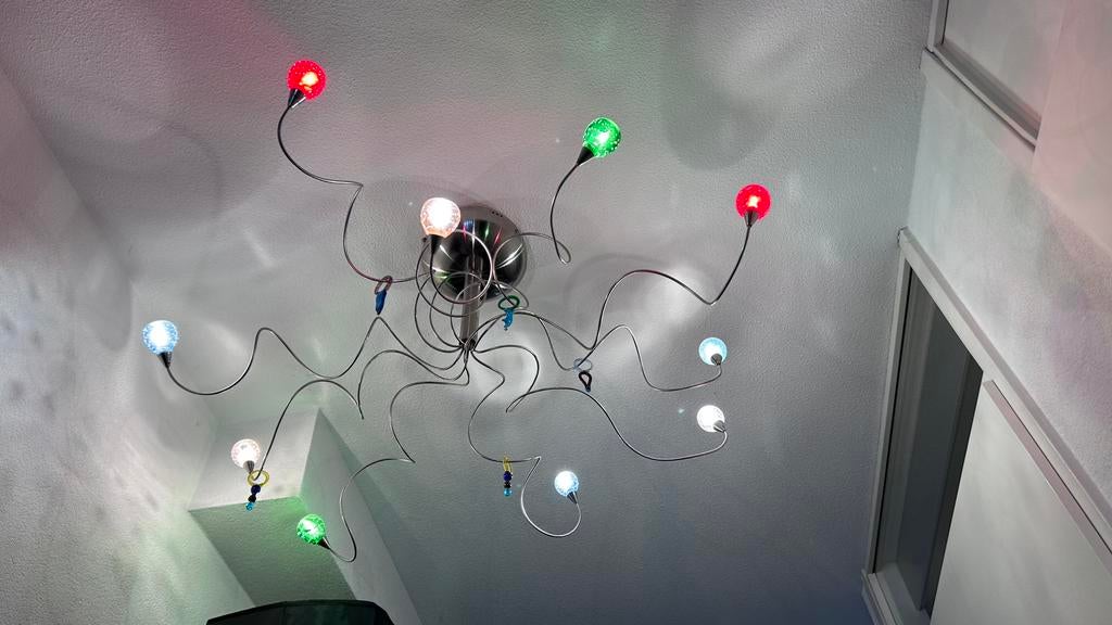 Plafonlamp in de Harco Loor style, Ophalen, Zo goed als nieuw, Glas