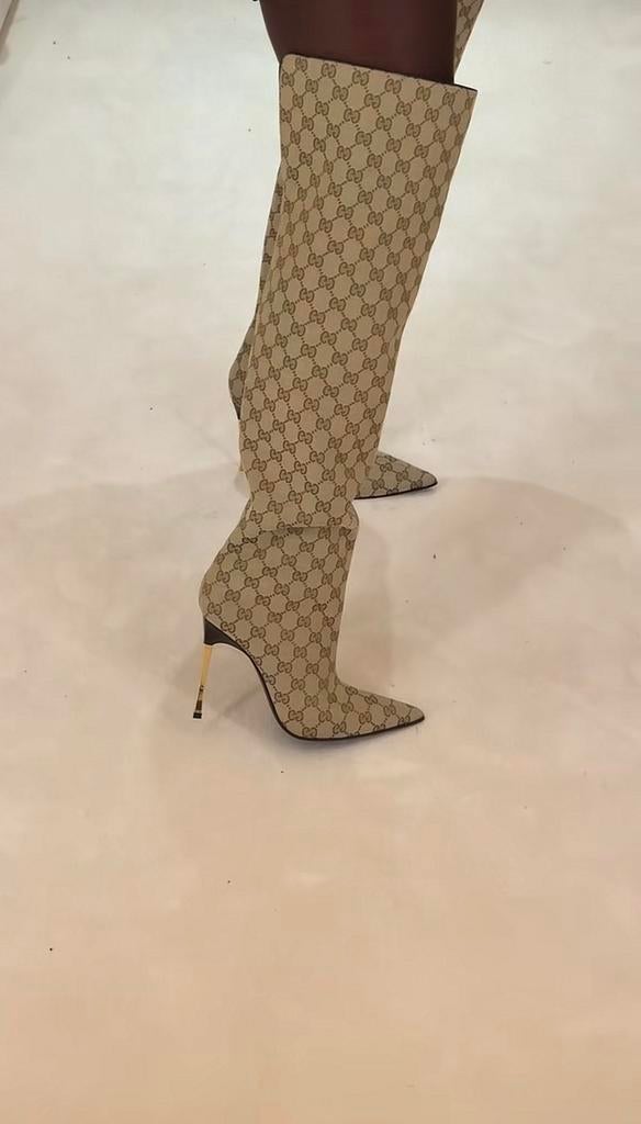 Gucci laarzen, Kleding | Dames, Schoenen, Ophalen of Verzenden, Zo goed als nieuw, Bruin, Hoge laarzen