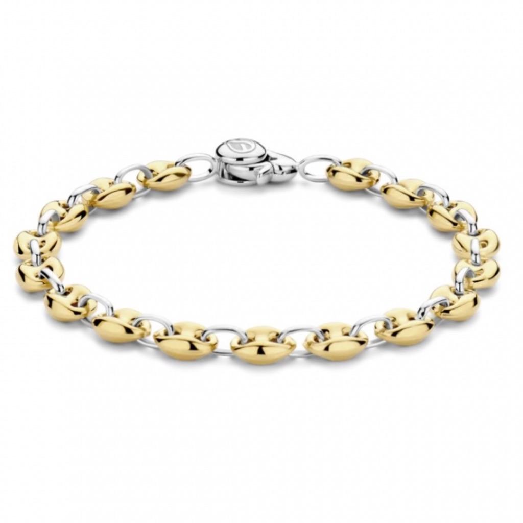 TI SENTO 23051SY ZILVEREN ARMBAND BICOLOR, Sieraden, Tassen en Uiterlijk, Armbanden, Info@juwelier-van-soest.nl, Nieuw, Ophalen of Verzenden