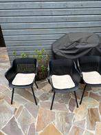 4 Hartman tuinstoelen met kussens, Ophalen, Gebruikt, Kunststof