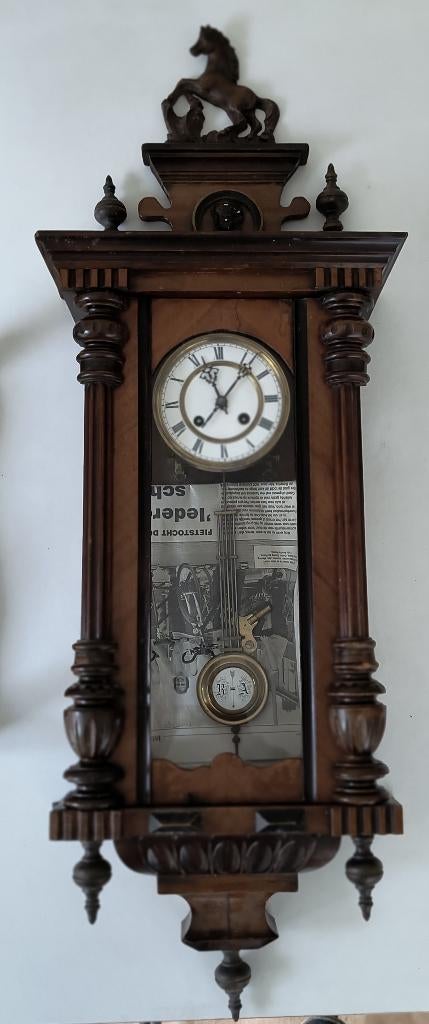 regulateur met paard, Antiek en Kunst, Antiek | Klokken, Ophalen