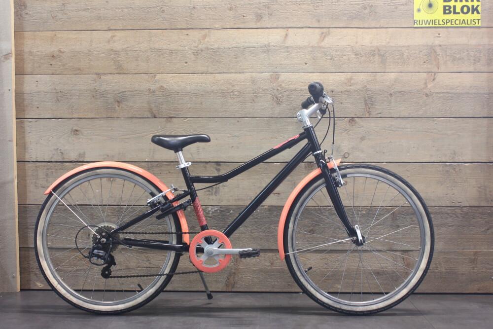 24 inch Riverside meisjesfiets 6v zwart/roze + 3mnd garantie, Niet ingevuld, Gebruikt, Niet ingevuld, Niet ingevuld