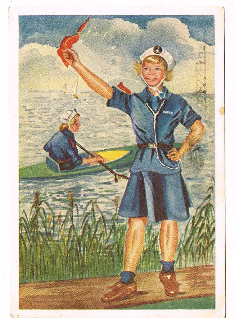 scouting kaart Water Padvindster, jaren '50, NPG, Verzamelen, Scouting, Ophalen of Verzenden, Gebruikt, Overige typen