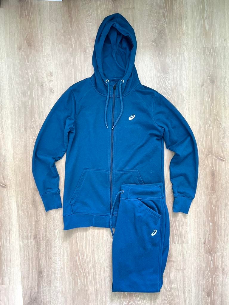 Asics joggingpak blauw  Maat S, Kleding | Heren, Sportkleding, Blauw, Asics, Ophalen of Verzenden, Asics