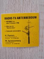 sticker Radio -TV - Antennebouw H.Peeters en M. Spreeuweberg, Ophalen of Verzenden, Zo goed als nieuw, Bedrijf of Vereniging