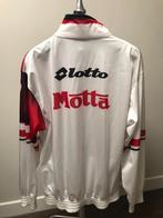 Vintage AC Milan Lotto Motta Trainingsjack Maat L, Wit, Ophalen of Verzenden, Voetbal, Maat 56/58 (XL)