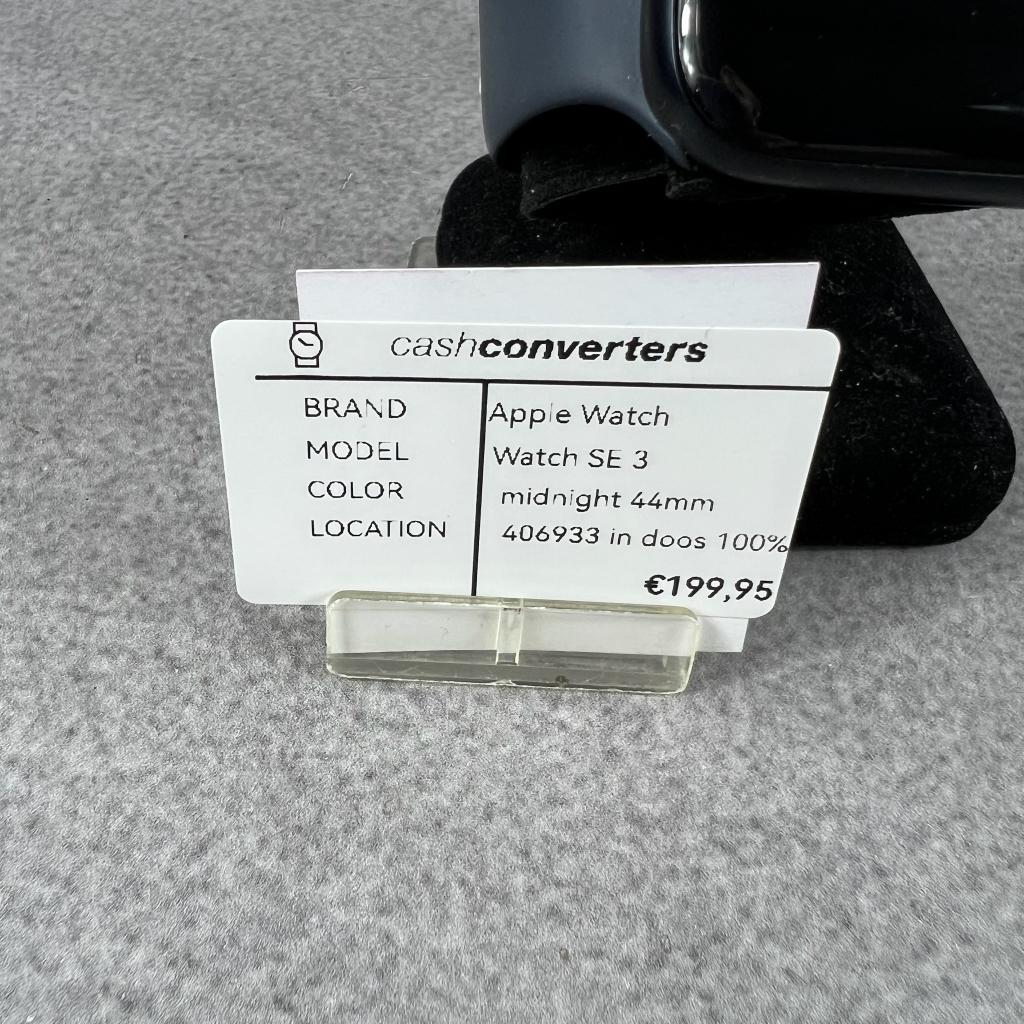 Apple Watch SE3 GPS | 44mm | in doos met lader | 406933, Gebruikt, Apple Watch ⌚️, Zwart, IOS