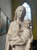 Prachtig stenen heilig beeld Maria met kindje, 50 cm. hoog, Ophalen of Verzenden