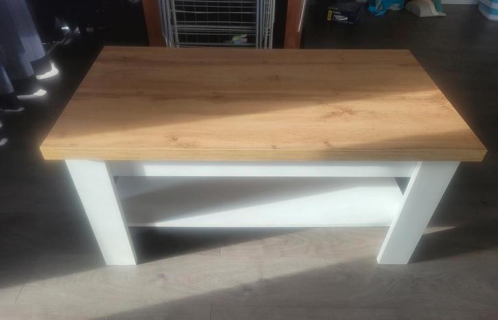 IKEA Hemnes Salontafel - Wit & Hout, Huis en Inrichting, Tafels | Salontafels, Gebruikt, 50 tot 75 cm, 50 tot 100 cm, 100 tot 150 cm