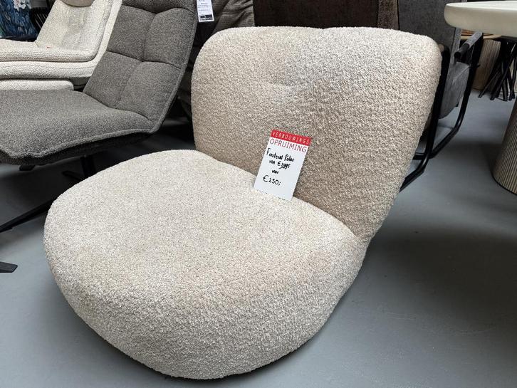 Fauteuil Stoel draaibaar Polar beige wit Sale € 250, Huis en Inrichting, Fauteuils, Zo goed als nieuw, 50 tot 75 cm, 75 tot 100 cm