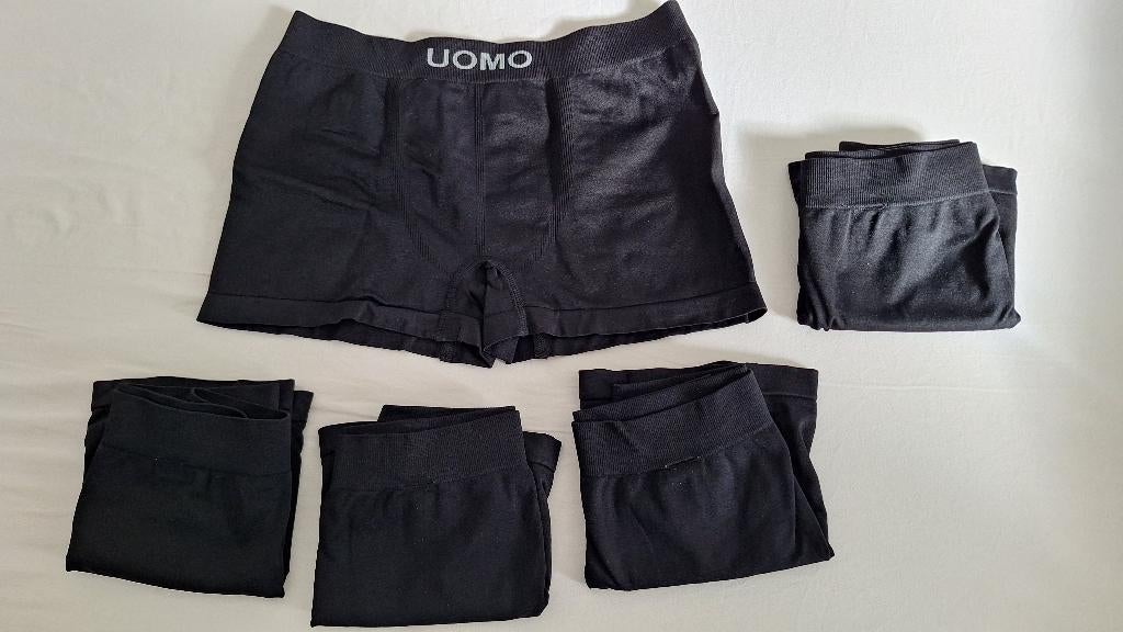 Nieuw! Uomo short zwart maat L/XL (5st), Verzenden, Zwart, Boxer