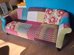 3 zitsbank van Patchwork!! Met 2 kussens., Huis en Inrichting, Ophalen, 75 tot 100 cm, Stof, 200 tot 250 cm