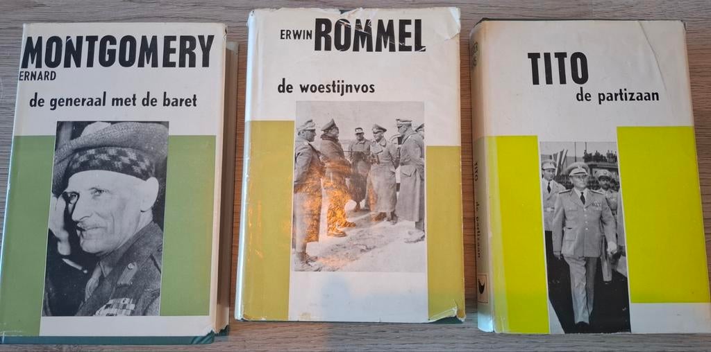 Boeken Montgomery, Rommel & Tito - Wereldoorlog Biografieën, Diverse auteurs, Ophalen of Verzenden, Landmacht, Tweede Wereldoorlog
