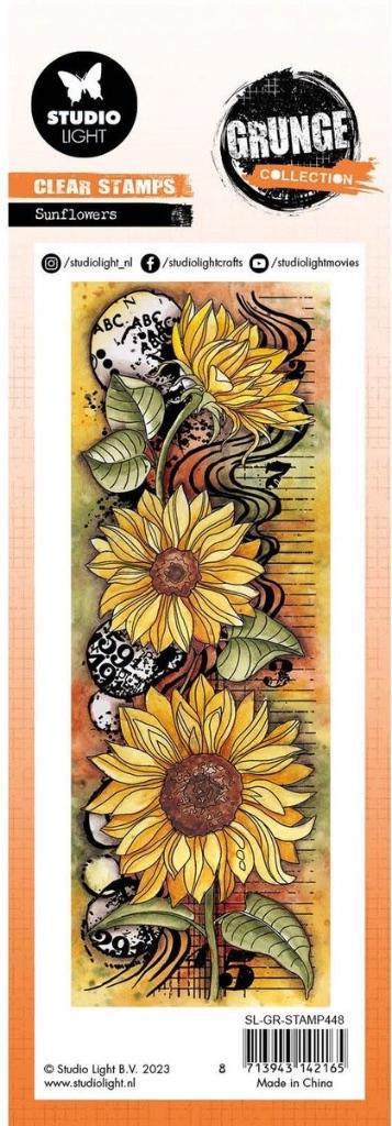sunflowers (grote stempel), Hobby en Vrije tijd, Stempelen, Verzenden, Nieuw, Clearstamp