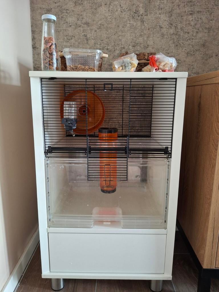 Hamsterkooi omlet, Dieren en Toebehoren, Kooi, Minder dan 75 cm, Zo goed als nieuw, Ophalen