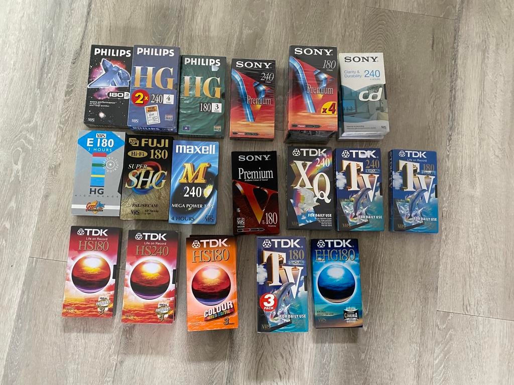 27 x VHS banden nieuw TDK, Sony, Philips, Cd's en Dvd's, VHS | Film, Zo goed als nieuw, Overige genres, Alle leeftijden, Ophalen of Verzenden