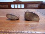 2 vintage houten beeldjes van een hert met jong., Ophalen of Verzenden