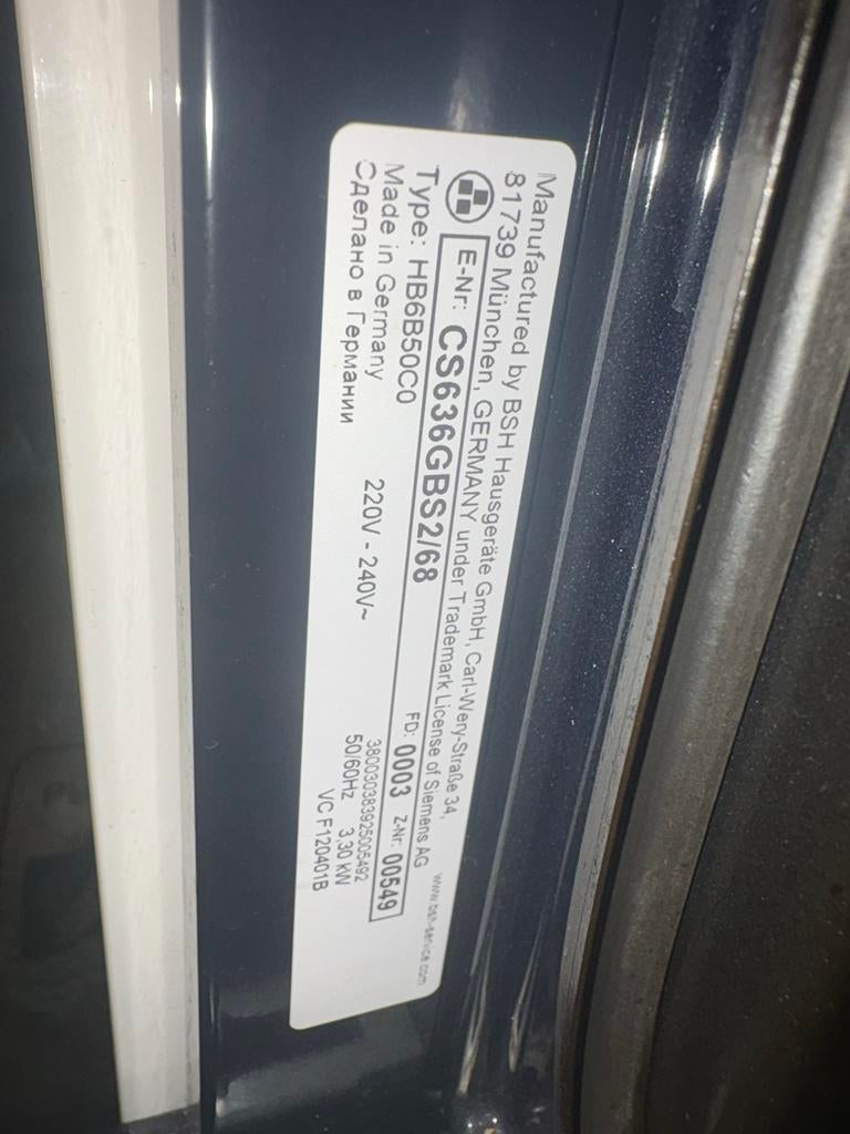 Siemens CS636GBS2/68 Combi Stoomoven - Zo goed als nieuw, Oven, Hete lucht, Zo goed als nieuw, Inbouw