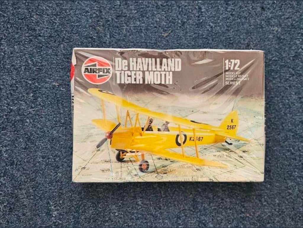 Airfix De Havilland Tiger Moth modelbouw vliegtuig, Ophalen of Verzenden