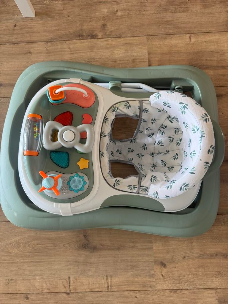 Qute Q-Cooper Loopstoel - Herbal Green - Inclusief doos., Kinderen en Baby's, Kinderstoelen, Ophalen of Verzenden, Zo goed als nieuw