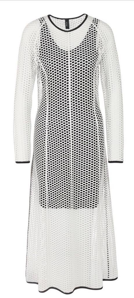 Nieuwe Marc Cain jurk met zwarte onderjurk en witte jurk S, Wit, Nieuw, Ophalen of Verzenden, Maat 36 (S)