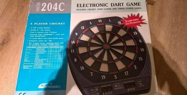 Elektronisch Dartbord met LED Verlichting en Geluidseffecten, Ophalen of Verzenden, Gebruikt, Dartbord, Soft tip