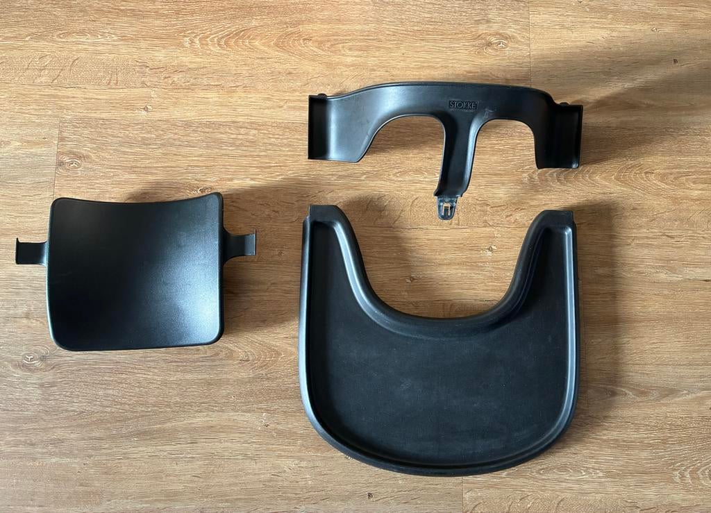 Stokke Tripp Trapp Baby Set en Eetblad Zwart, Kinderen en Baby's, Kinderstoelen, Ophalen, Gebruikt, Meegroeistoel, Afneembaar eetblad